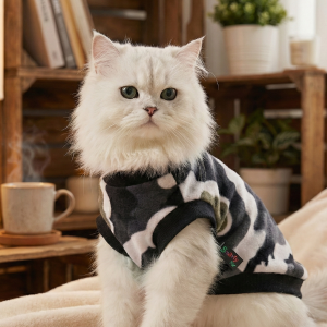 Smarty Pet Kitten Outfit | Pet Apparel | Black & White Colour