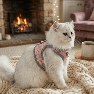 Leash For Cats & Dogs | Pink Checked Design