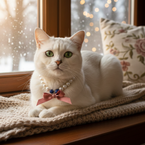 Cat Pearl Collar | Pet Collar | Pink Design