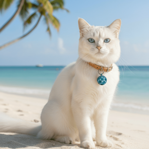 Cat Bell Toy | Blue Printed Design | Size of the actual product may vary