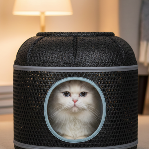 Cat House Cave Bed Soft Hut Cat Bed for Indoor Cats, Kitten Resting Black | Beds | Cat Supplies