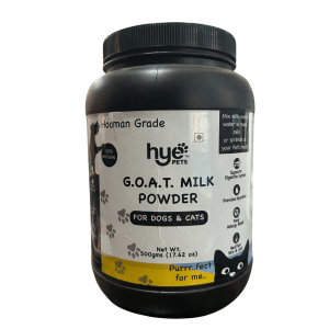 HYE Pets Goat Milk Powder for Pets | Nutrient-Rich Supplement for Happy and Healthy Dogs and Cats Food | 500g