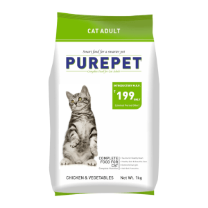 Purepet Chicken & Vegetable | 1 kg | Dry Adult Cat Food