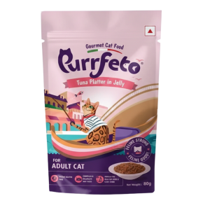 Purrfeto Gourmet Cat Food | Adult Wet Cat Food | Tuna Platter in Jelly | 80g