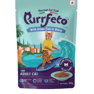 Purrfeto Gourmet Cat Food | Adult Wet Cat Food | Ocean fish in Gravy | 80g