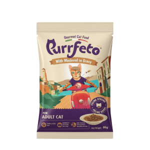 Purrfeto Gourmet Cat Food | Adult Wet Cat Food | Mackerel in Gravy |80g
