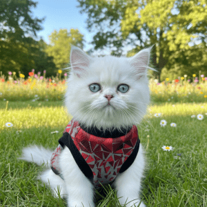 Smarty Pet Summer Rib T-Shirt Digital Print For Kittens | Size 10