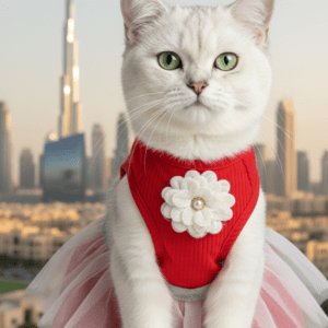 Summer Skirt Dress For Cats | Red Colour