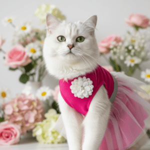 Summer Skirt Dress For Cats | Pink Colour | XL Size