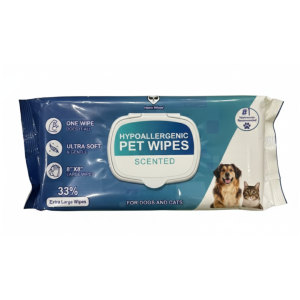 Hachi Wilson Hypoallergenic Pet Wipes Scented For Dogs & Cats | 80 wipes